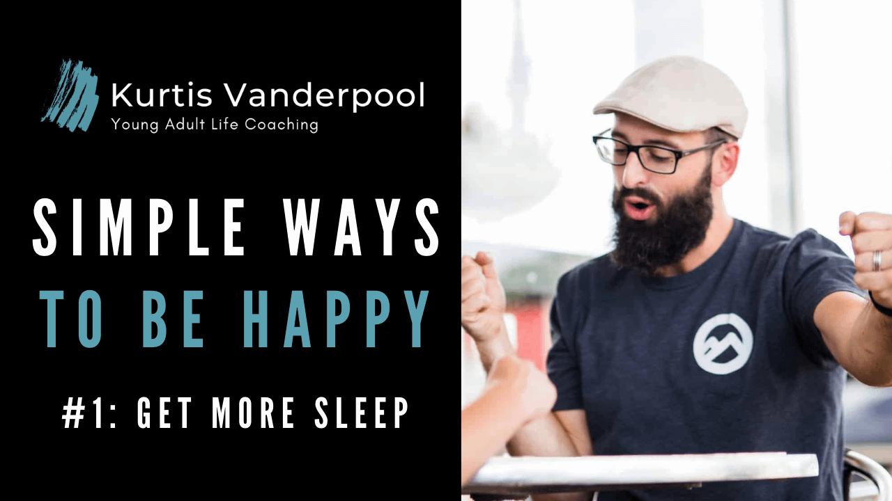 Kurtis Vanderpool Life Coach pumping fist for Happier Living and better sleep