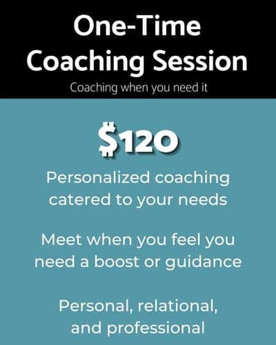 Life Coaching Prices 1 session